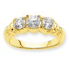 14k A Diamond three stone ring