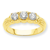 14k A Diamond three stone ring