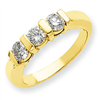 14k A Diamond three stone ring