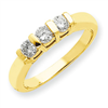14k A Diamond three stone ring