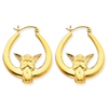 10k Angel Hoop Earrings