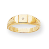 14k A Diamond signet ring