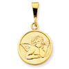 14k Polished & Satin Raphael Angel Pendant
