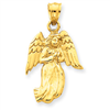14k Polished Angel Charm