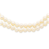 14k 7.5-9mm 2 Strand Cultured Pearl Necklace chain