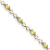 14k Peridot & Diamond Bracelet