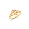 14k A Diamond heart ring