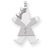 14k A Diamond kid pendant