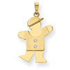 14k A Diamond kid pendant