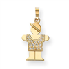14k A Diamond kid pendant