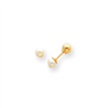 14k Reversible Cultured Pearl & Gold Bead Earrings