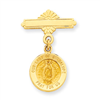 14k Our Lady of Guadalupe Medal Pin