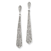 14k White Gold Diamond Dangle Earrings