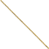 14k 1.2mm Solid D/C Machine-Made with Lobster Rope Chain anklet