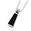 Sterling Silver Onyx Pendant w/Chain chain