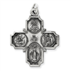 Sterling Silver Antiqued 4-way Medal