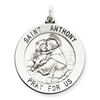 Sterling Silver Antiqued Saint Anthony Medal