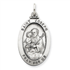 Sterling Silver Antiqued Saint Joseph Medal