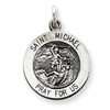 Sterling Silver Antiqued Saint Michael Medal