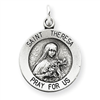 Sterling Silver St. Theresa Medal