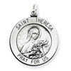 Sterling Silver St. Theresa Medal