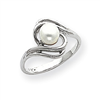 14k White Gold 5.5mm Pearl Ring
