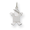 14k White Gold Mini Boy Charm