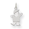 14k White Gold Mini Boy Charm