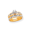 14k AA Quality Trio Engagement Ring