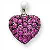 14k White Gold Pink Sapphire Pendant