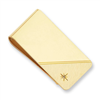 Gold-plated Star Cut .001ct. Diamond Money Clip