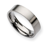 Titanium Brushed Flat 6mm Wedding Band ring