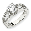 14k White Gold A Diamond engagement ring