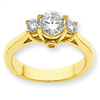 14k AA Diamond three stone ring