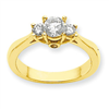 14k AA Diamond three stone ring