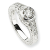 14k White Gold AA Diamond engagement ring