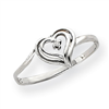 14k AA Diamond heart ring
