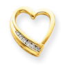 14k Diamond Heart Pendant