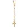 14k Two-tone with Diamond-cut Bead Rosary chain