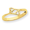 14k Double Heart Baby Ring