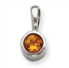 14k White Gold Citrine Pendant