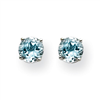 14k White Gold Aquamarine Earrings