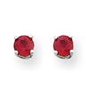 14k White Gold Ruby Earrings