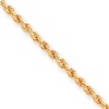 18in Gold-plated 3mm Diamond Cut French Rope Chain