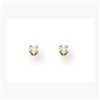 18k  2mm CZ Post Earrings