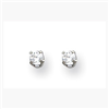 18K White 3mm CZ Earrings