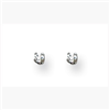 18K White 2mm CZ Earrings