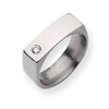 Titanium 6mm Diamond Polished Band ring