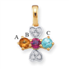 14KY Family Jewelry Diamond Semi-Set Pendant
