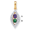 14KY Family Jewelry Diamond Semi-Set Pendant
